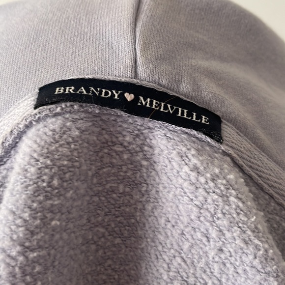 Brandy Melville classic powder blue  hooded zip up  jacket - Picture 6 of 7